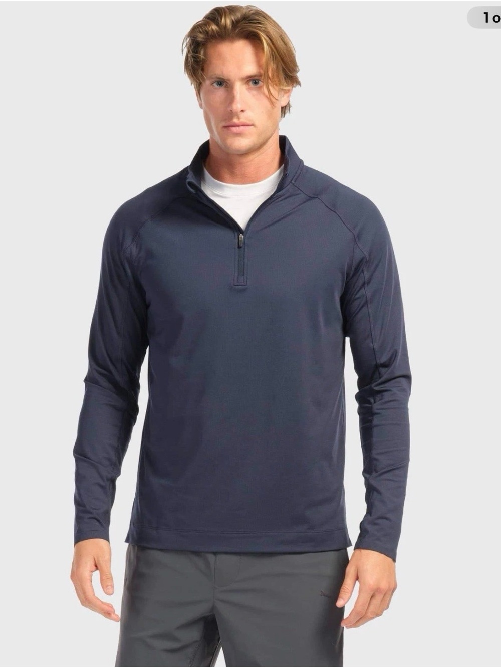 RHONE Navy Half-Zip Lightweight Training Pullover